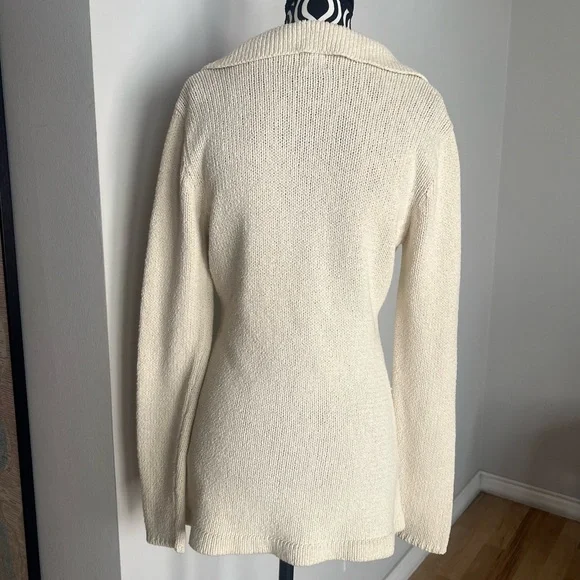 Vintage GAP V-Neck Collared Cream Sweater - Picture 2 of 10